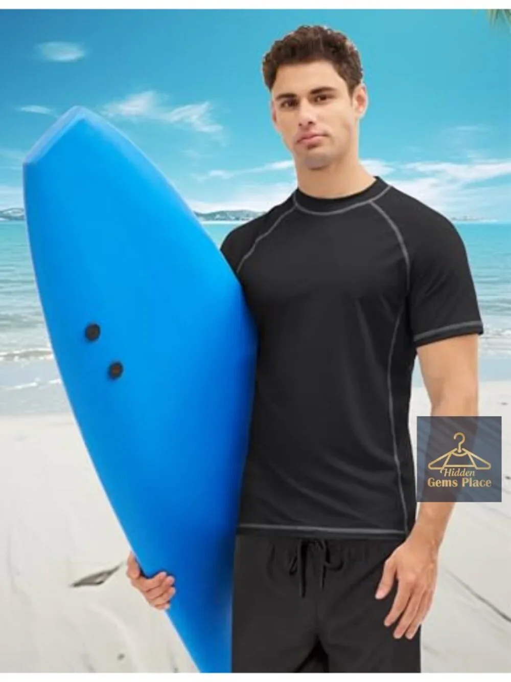 UPF 50+ Mens Rash Guard UV Sun Shirt Quick Dry Swim Shirt